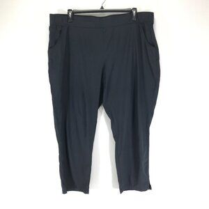 Eddie Bauer Traveler Ankle Pant Women's Plus Size XXL Black Outdoor Trail Hiking